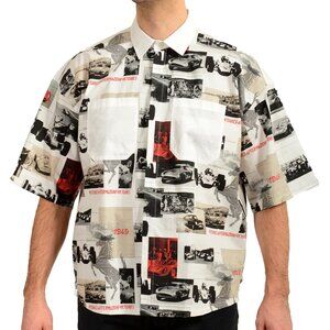 Scuderia Ferrari Fluid Logo Print Short Sleeve Shirt US XS IT 46